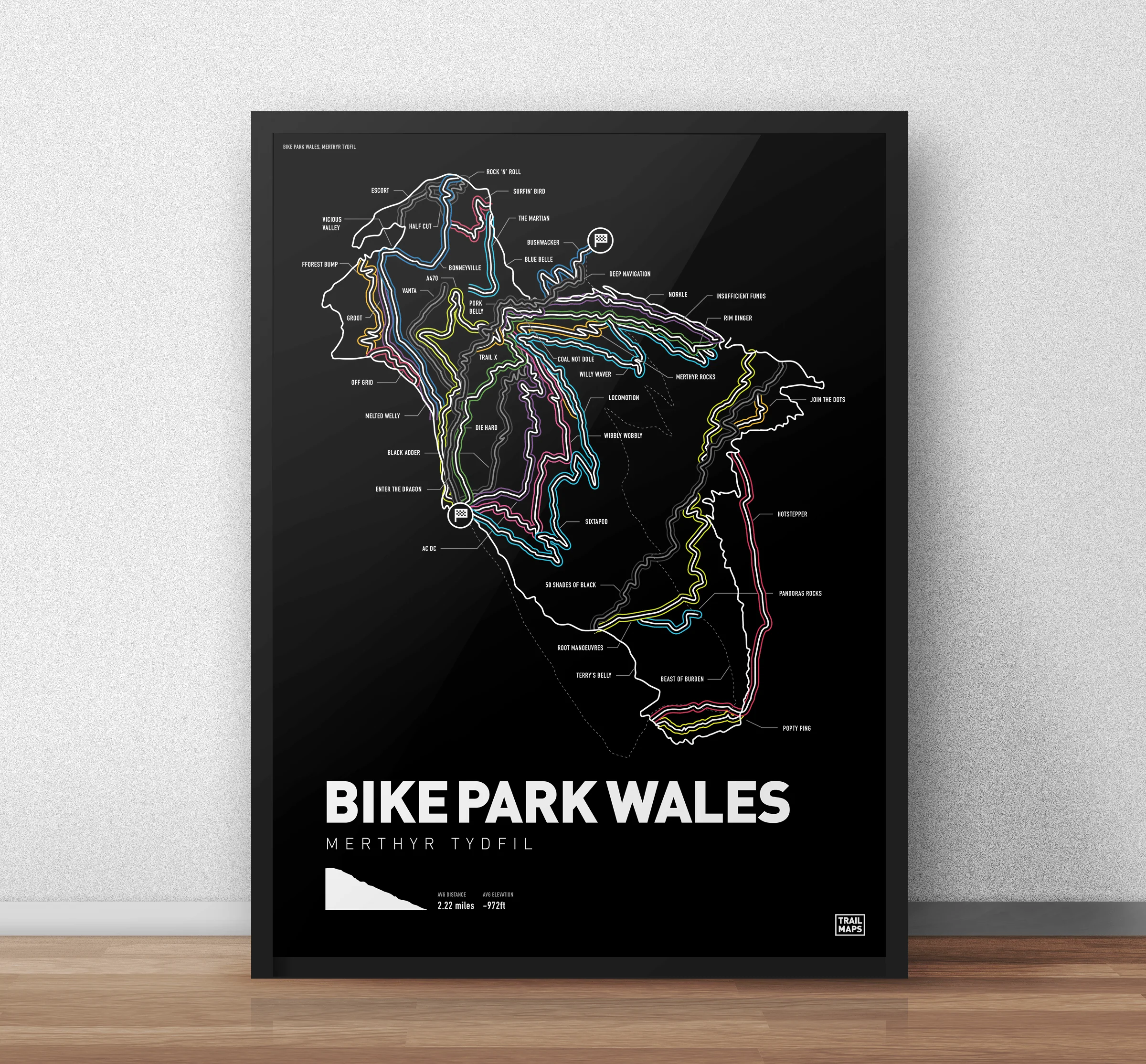Bike Park Wales Art Print - Image 6