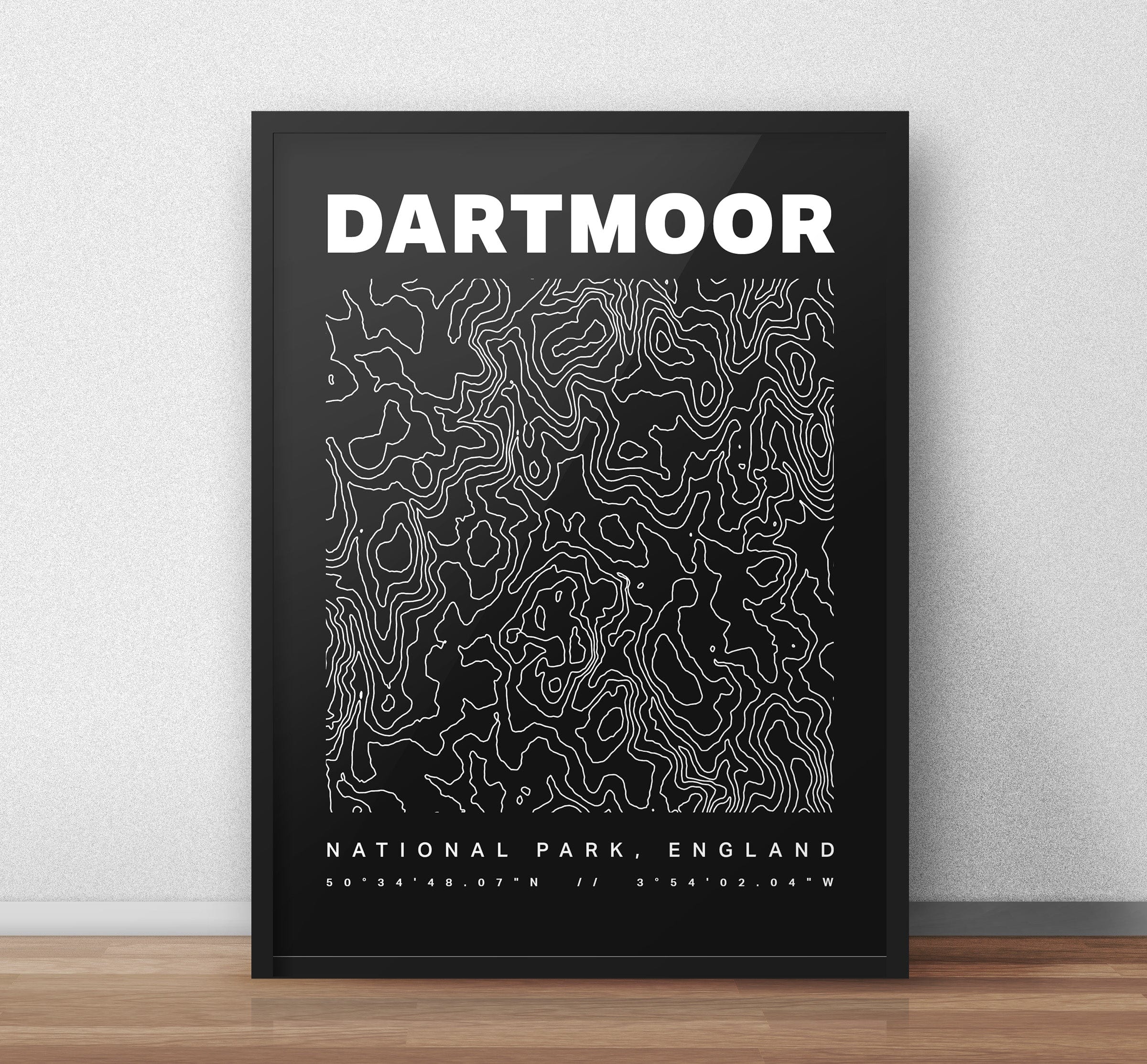 Dartmoor National Park Contours Art Print - Image 4