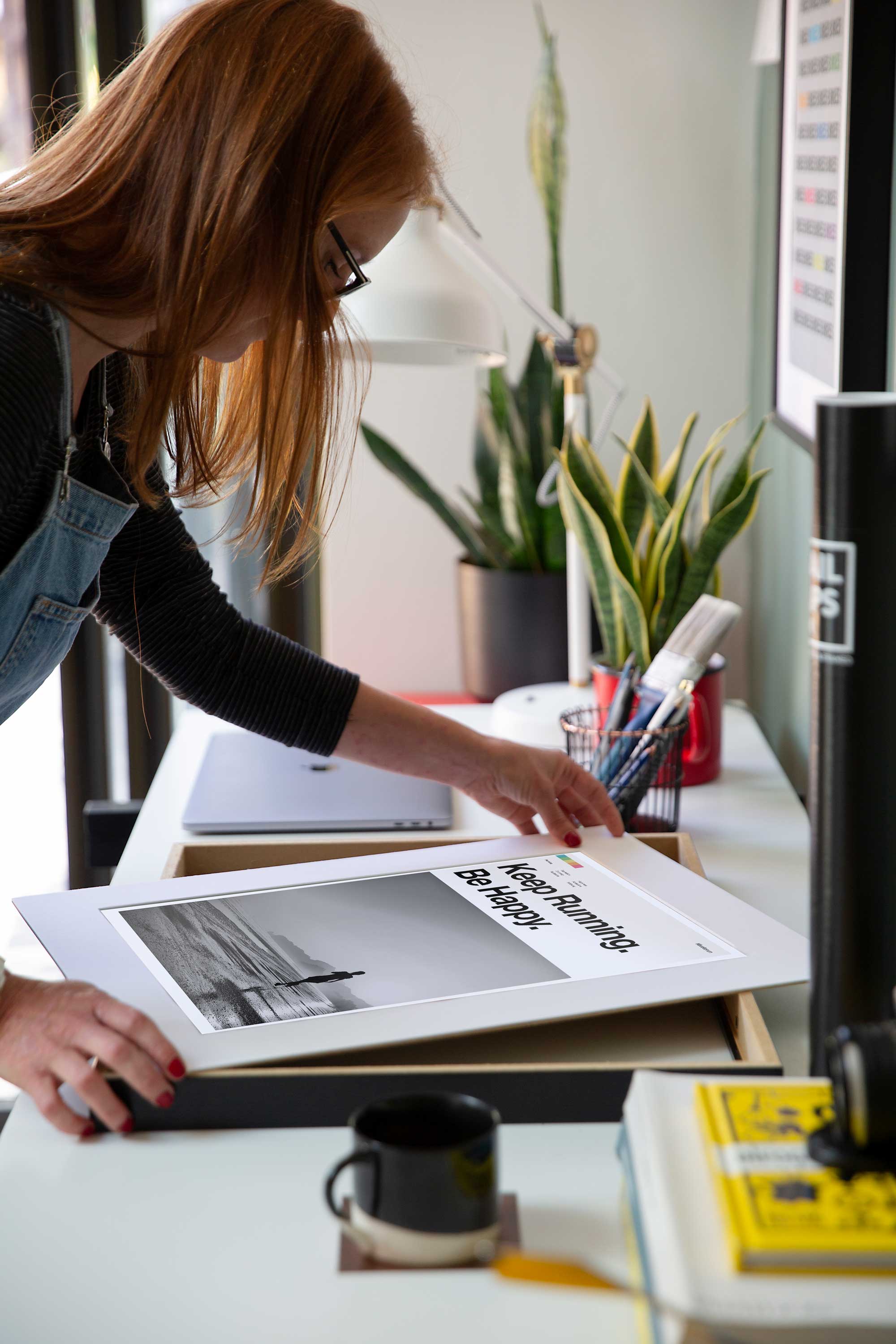 Keep Running Be Happy - Art Print for Runners - Image 4