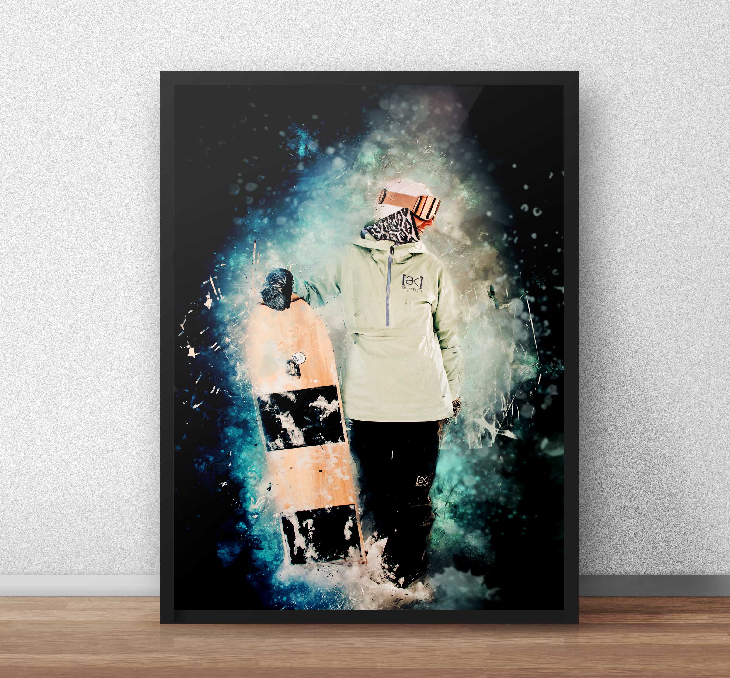 Snowboard or Ski Photo Retouch Artwork - Image 5