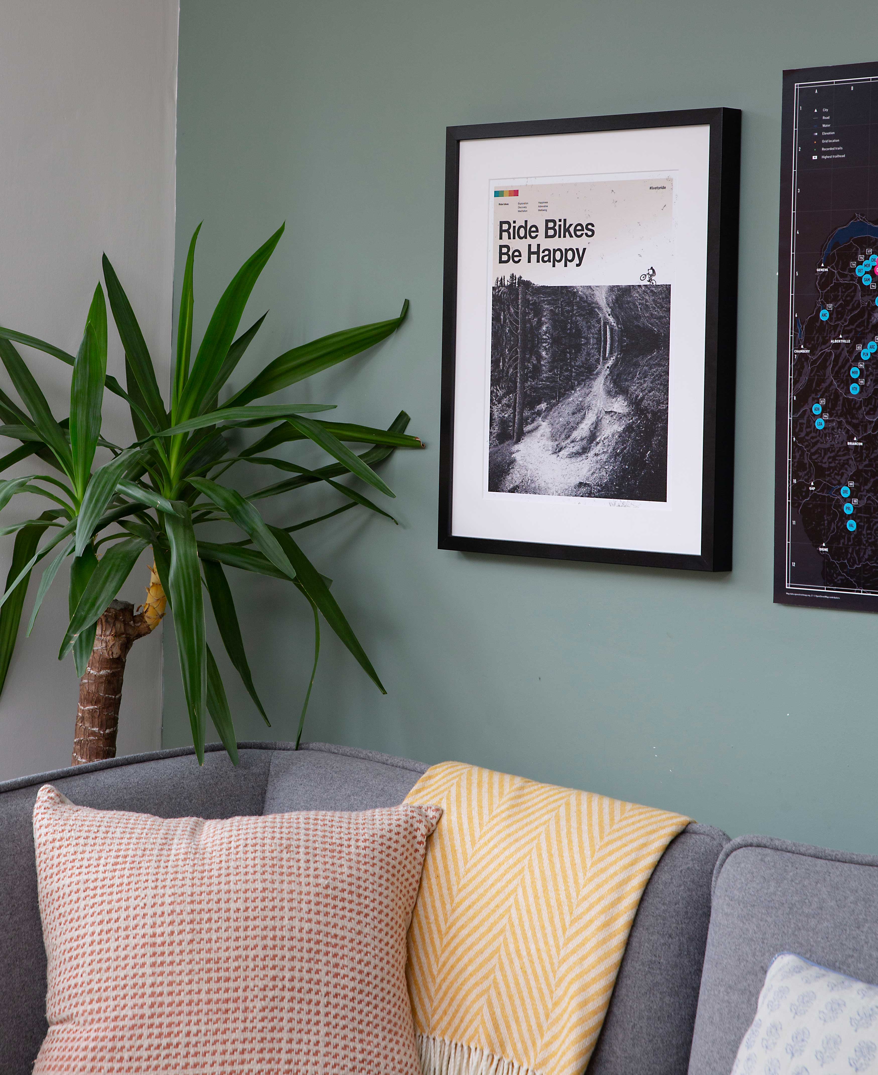 Ride Bikes Be Happy Art Print - Image 4