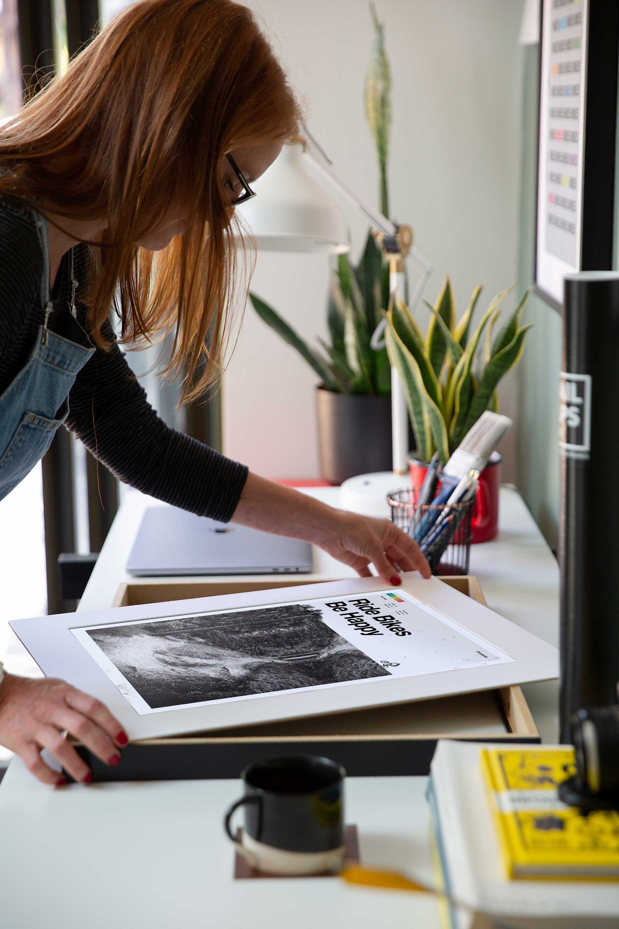 Ride Bikes Be Happy Art Print - Image 5