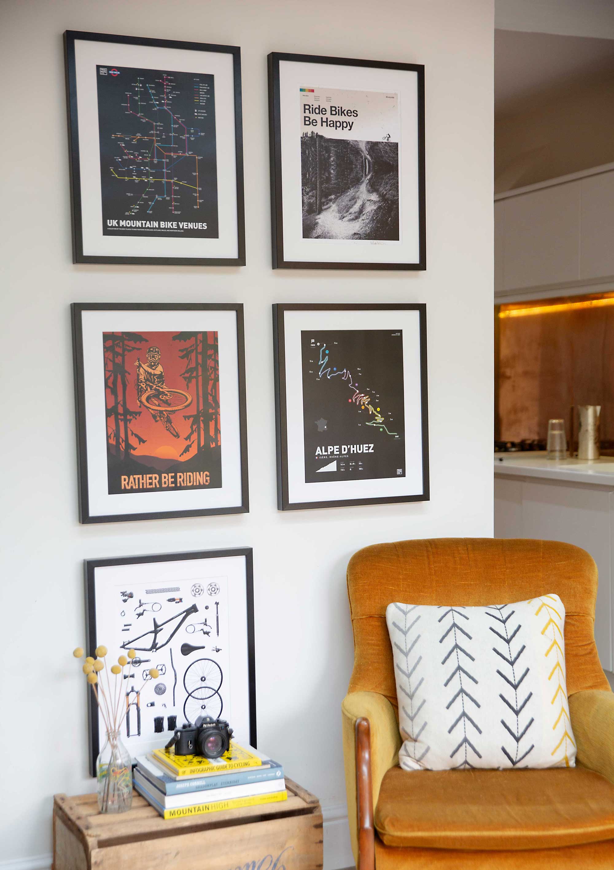 Ride Bikes Be Happy Art Print - Image 6