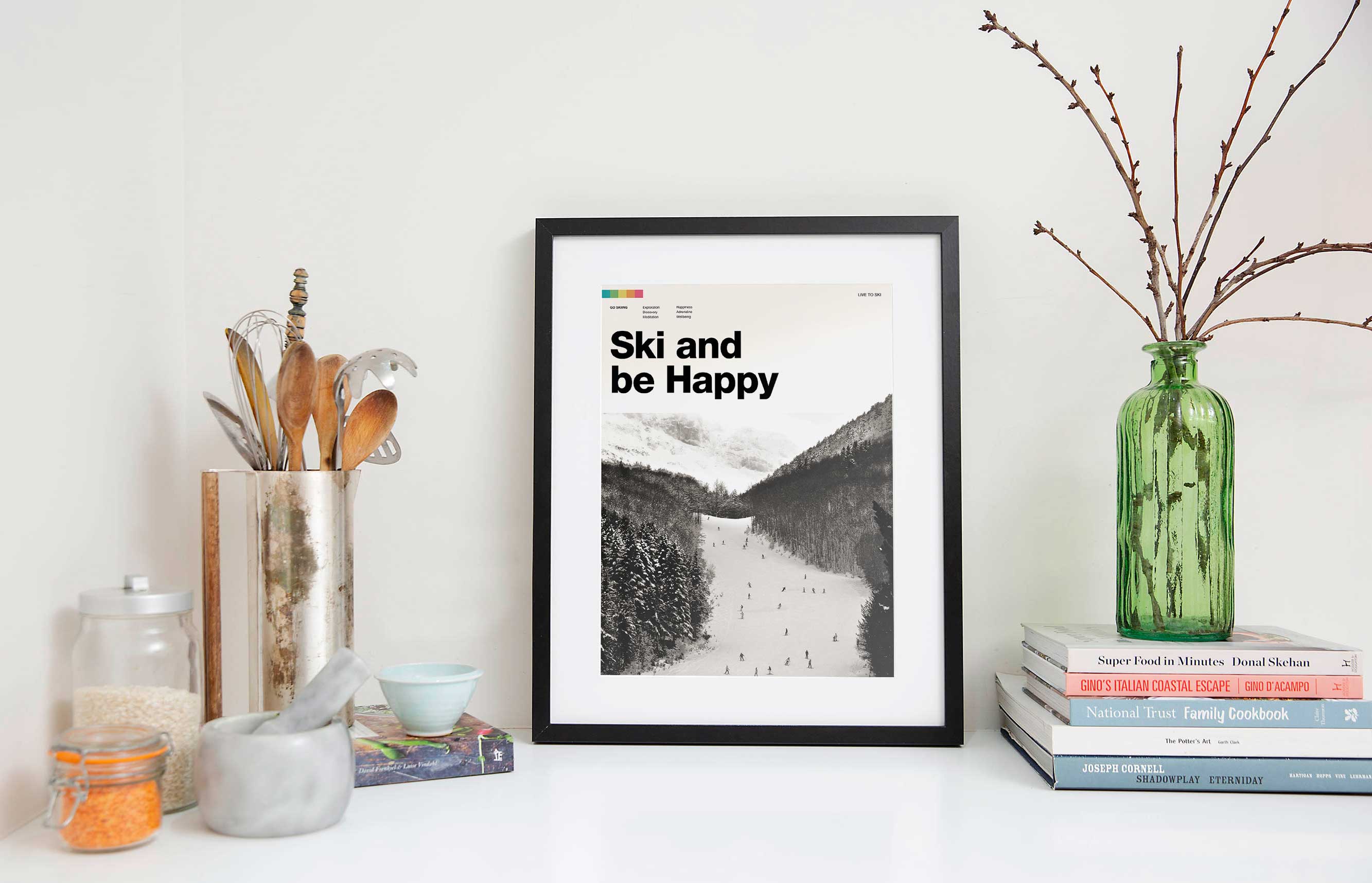 Ski and Be Happy Art Print - Image 6