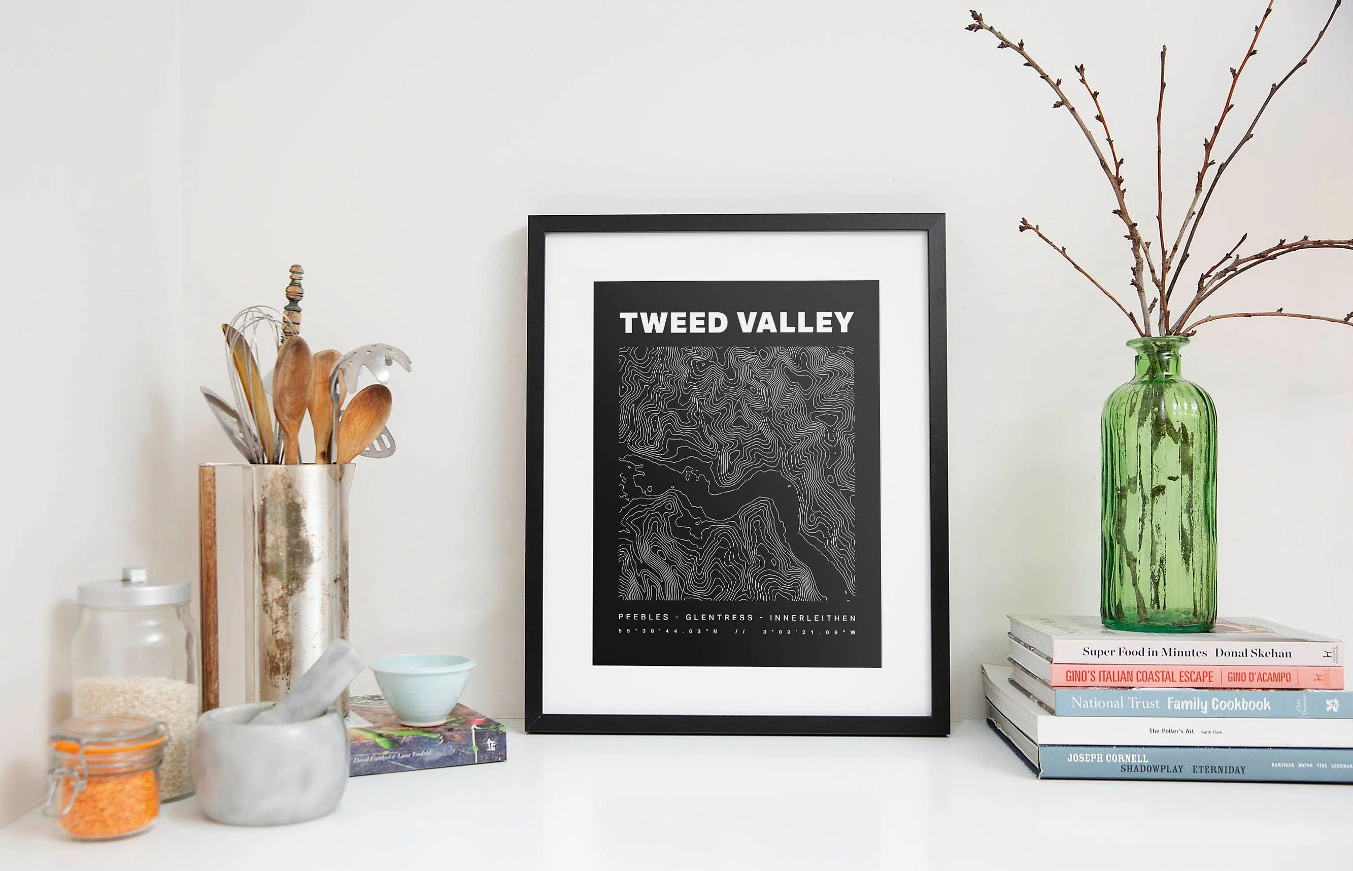 Tweed Valley Forest Park Contours Art Print - Image 3