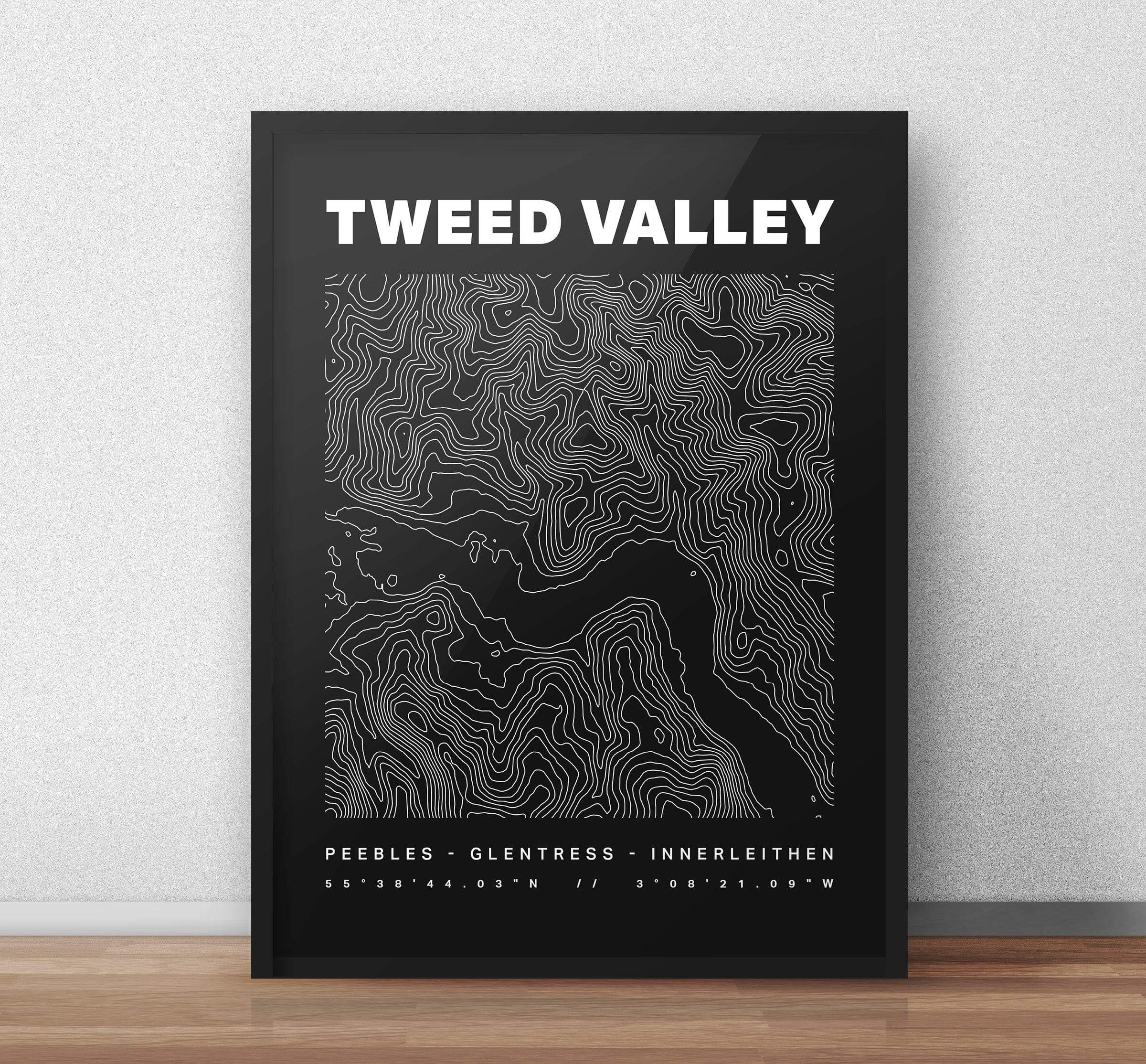 Tweed Valley Forest Park Contours Art Print - Image 4