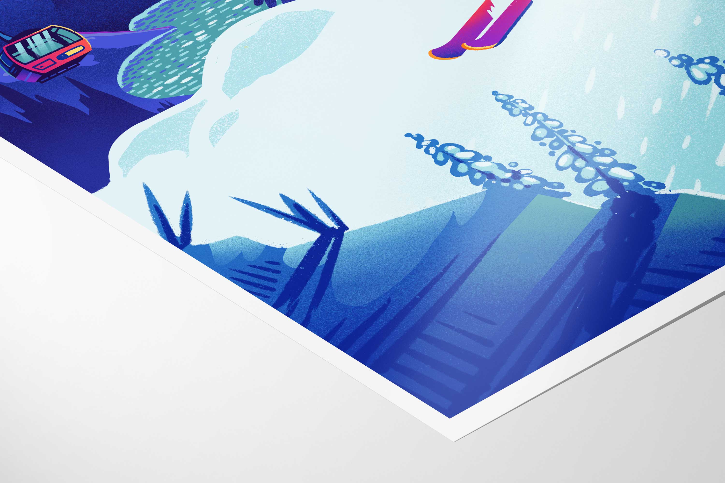 Whistler Skier Travel Art Print - Image 5